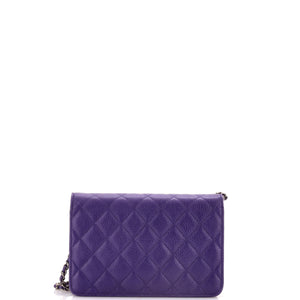 Wallet on Chain Quilted Caviar