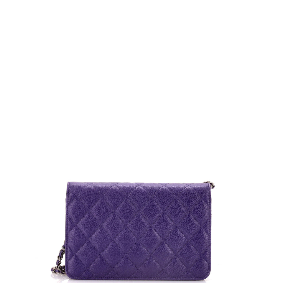Wallet on Chain Quilted Caviar