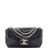 Westminster Pearl Chain Flap Bag Quilted Lambskin Medium