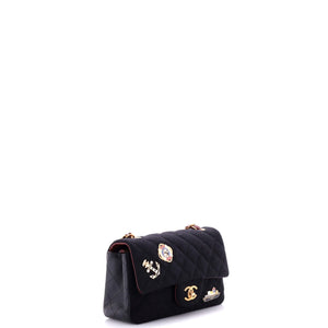 Paris-Hamburg Charms Classic Single Flap Bag Quilted Wool and Lambskin Mini
