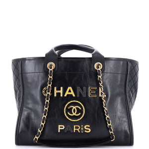Deauville Tote Embellished Shiny Calfskin Medium