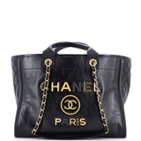 Deauville Tote Embellished Shiny Calfskin Medium