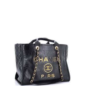 Deauville Tote Embellished Shiny Calfskin Medium