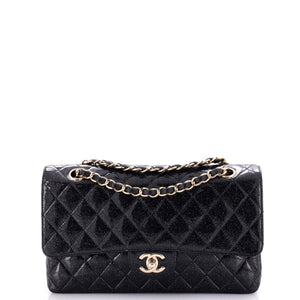 Vintage Classic Double Flap Bag Quilted Glitter Patent Medium