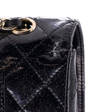 Vintage Classic Double Flap Bag Quilted Glitter Patent Medium