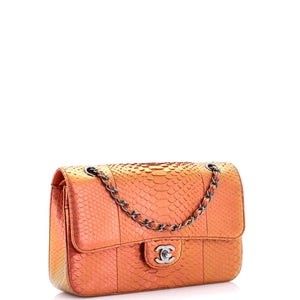 Classic Double Flap Bag Python Medium