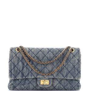 Reissue 2.55 Flap Bag Quilted Denim 227