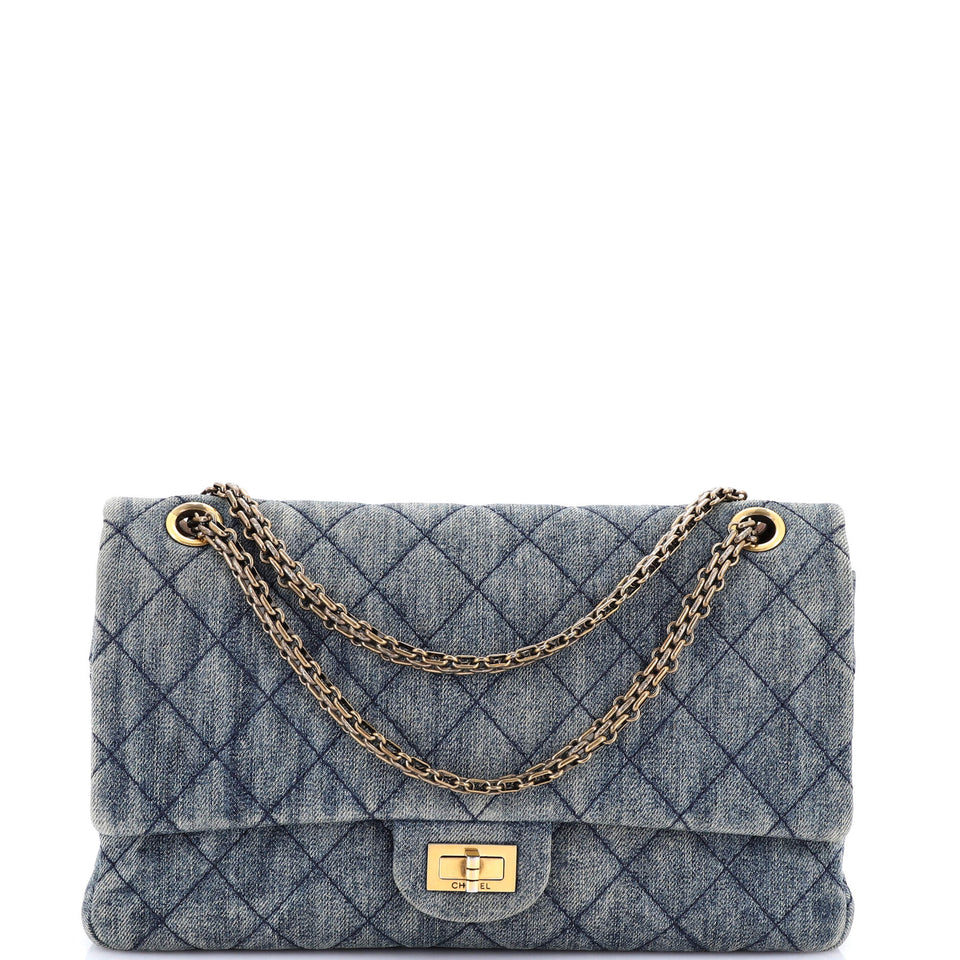 Reissue 2.55 Flap Bag Quilted Denim 227