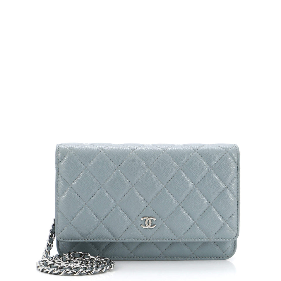 Wallet on Chain Quilted Caviar