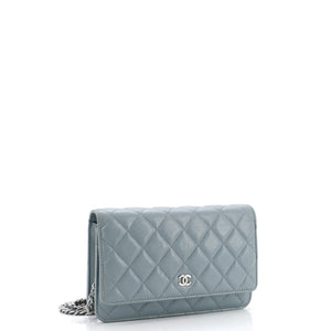 Wallet on Chain Quilted Caviar
