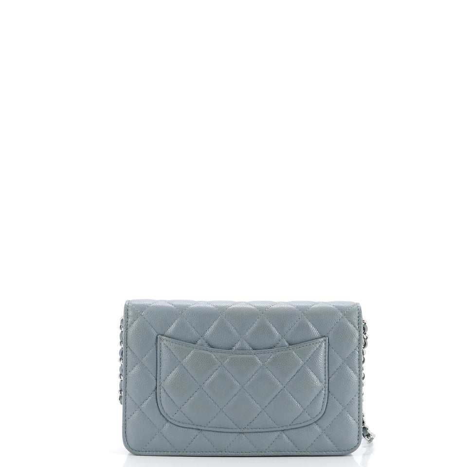 Wallet on Chain Quilted Caviar