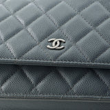Wallet on Chain Quilted Caviar