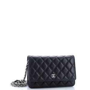 Wallet on Chain Quilted Caviar