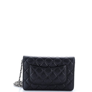 Wallet on Chain Quilted Caviar
