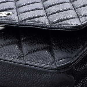 Wallet on Chain Quilted Caviar