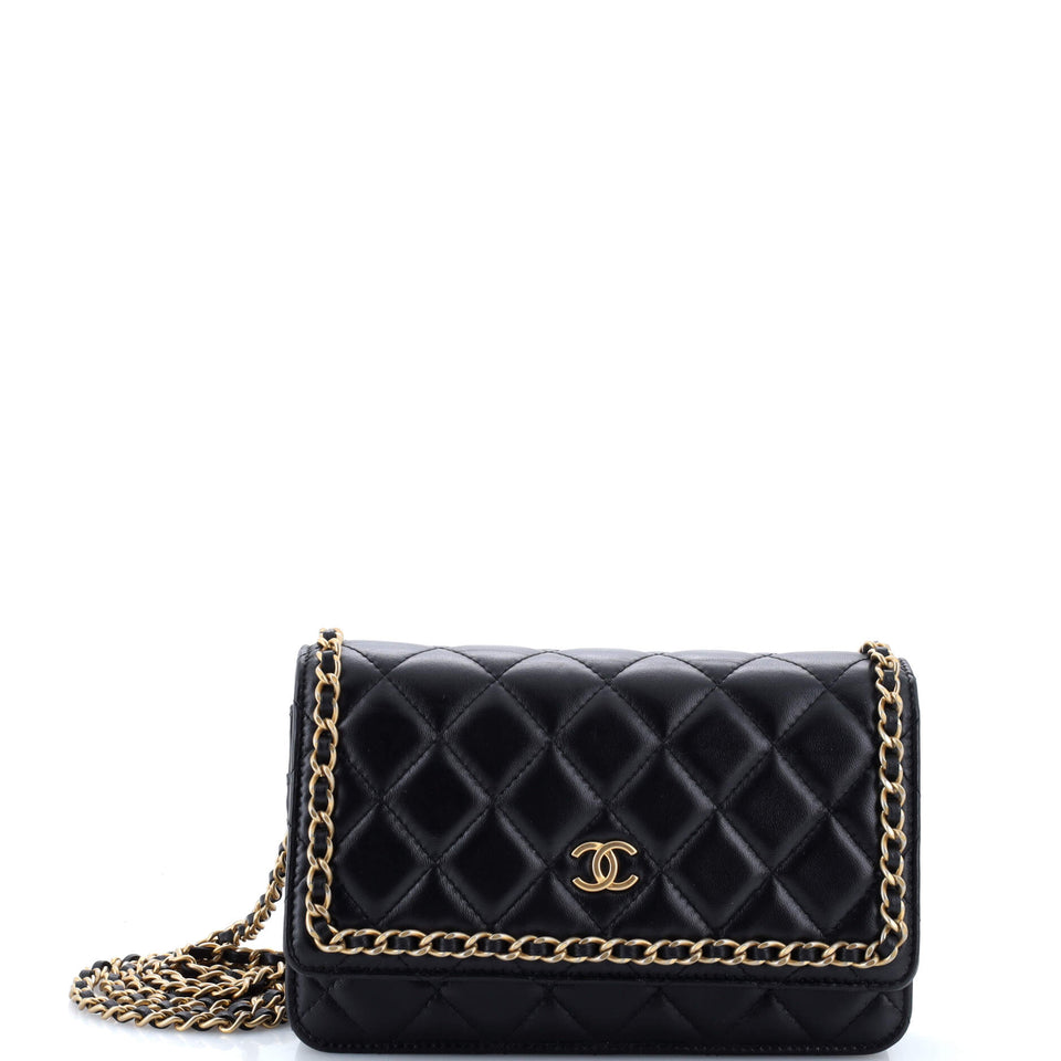 Chain Around Wallet on Chain Quilted Lambskin