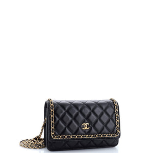 Chain Around Wallet on Chain Quilted Lambskin