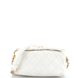 CC Links Hobo Quilted Crumpled Lambskin Small