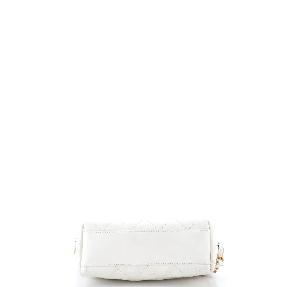 CC Links Hobo Quilted Crumpled Lambskin Small