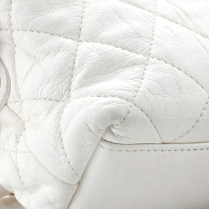 CC Links Hobo Quilted Crumpled Lambskin Small