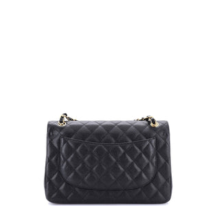 Classic Double Flap Bag Quilted Caviar Jumbo