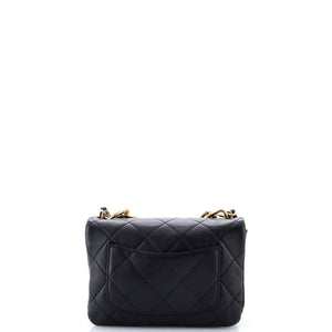 Color Match Multicolor Flap Bag Quilted Lambskin Small
