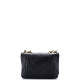 Color Match Multicolor Flap Bag Quilted Lambskin Small