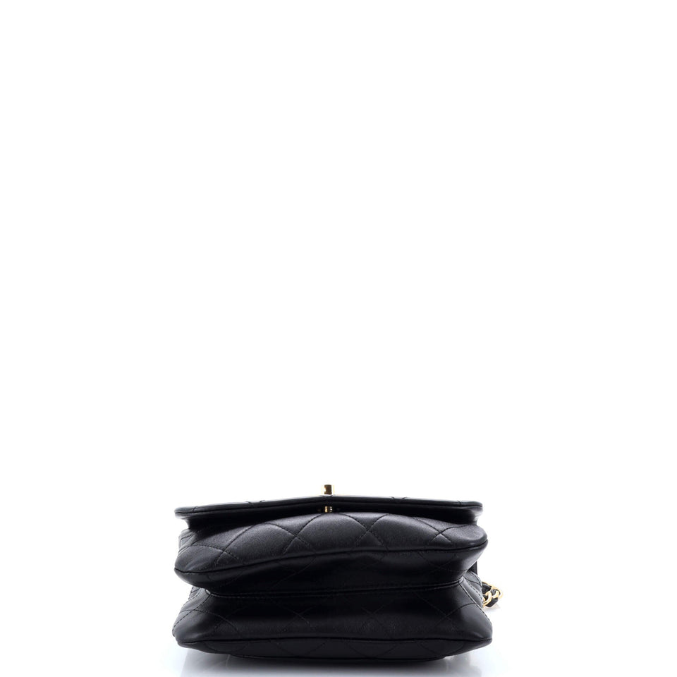 Color Match Multicolor Flap Bag Quilted Lambskin Small