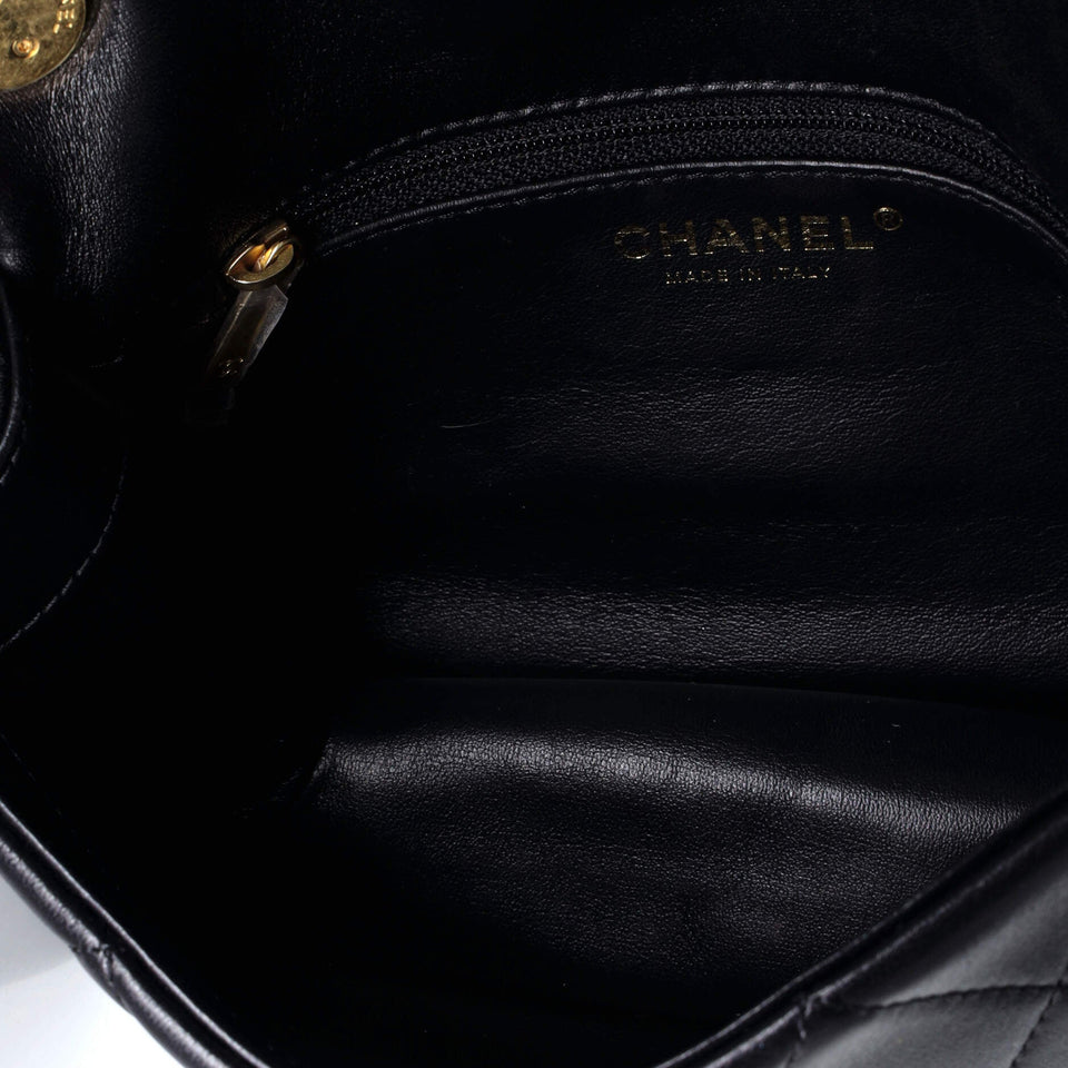 Color Match Multicolor Flap Bag Quilted Lambskin Small