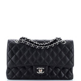 Classic Double Flap Bag Quilted Caviar Medium