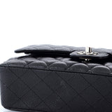 Classic Double Flap Bag Quilted Caviar Medium