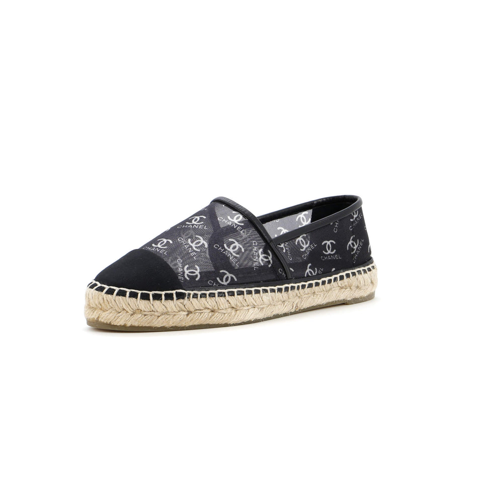 Women's Cap Toe Espadrilles Printed Mesh with Grosgrain