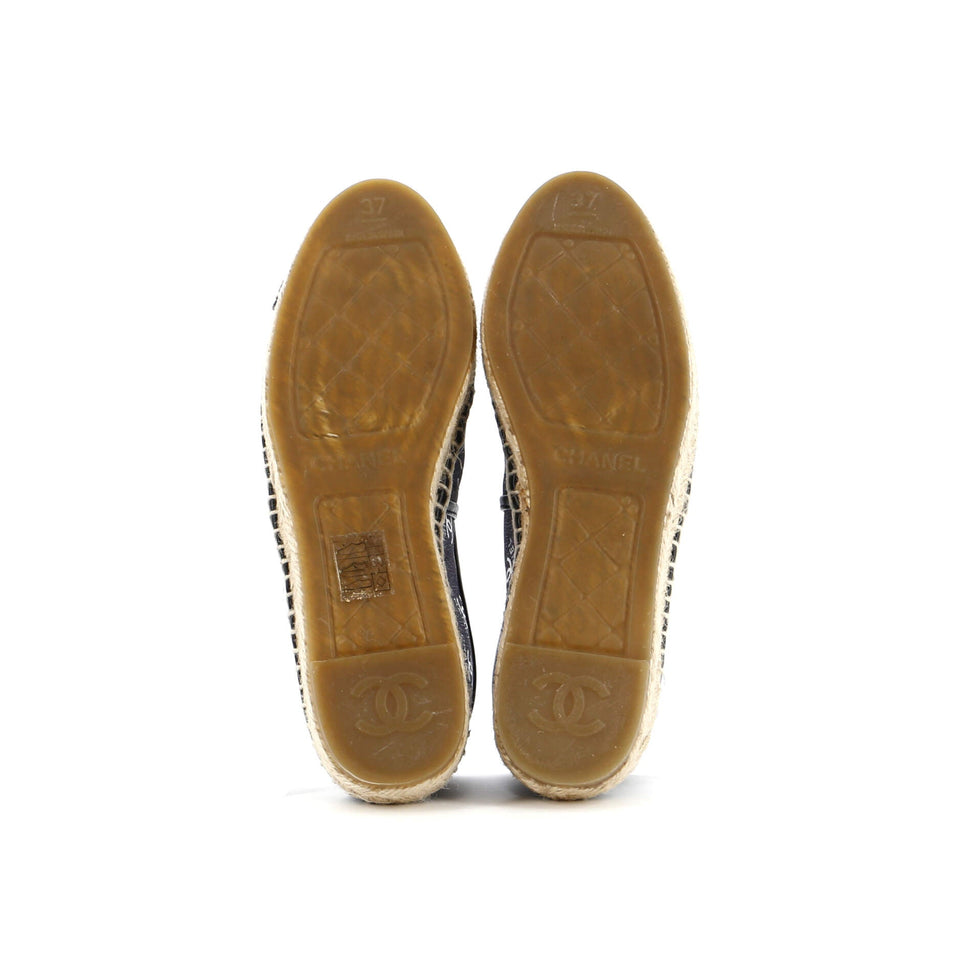 Women's Cap Toe Espadrilles Printed Mesh with Grosgrain
