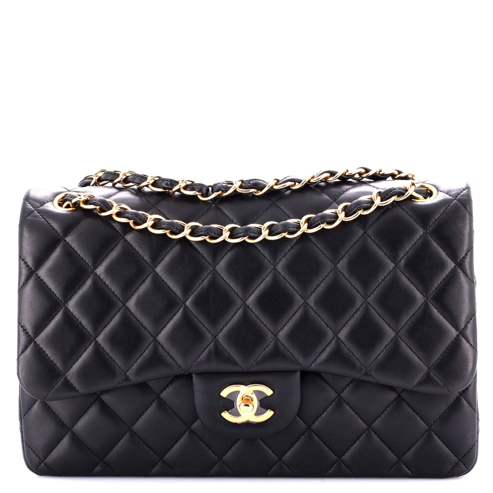 Classic Double Flap Bag Quilted Lambskin Jumbo