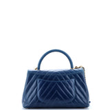 Coco Top Handle Bag Chevron Calfskin Small