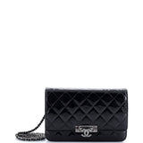 Golden Class Wallet on Chain Quilted Patent East West