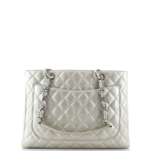 Grand Shopping Tote Quilted Caviar