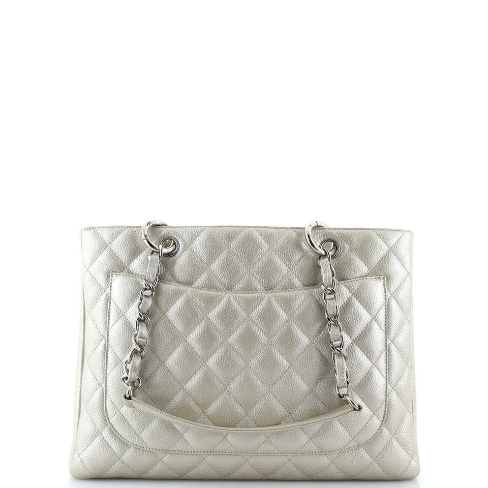 Grand Shopping Tote Quilted Caviar