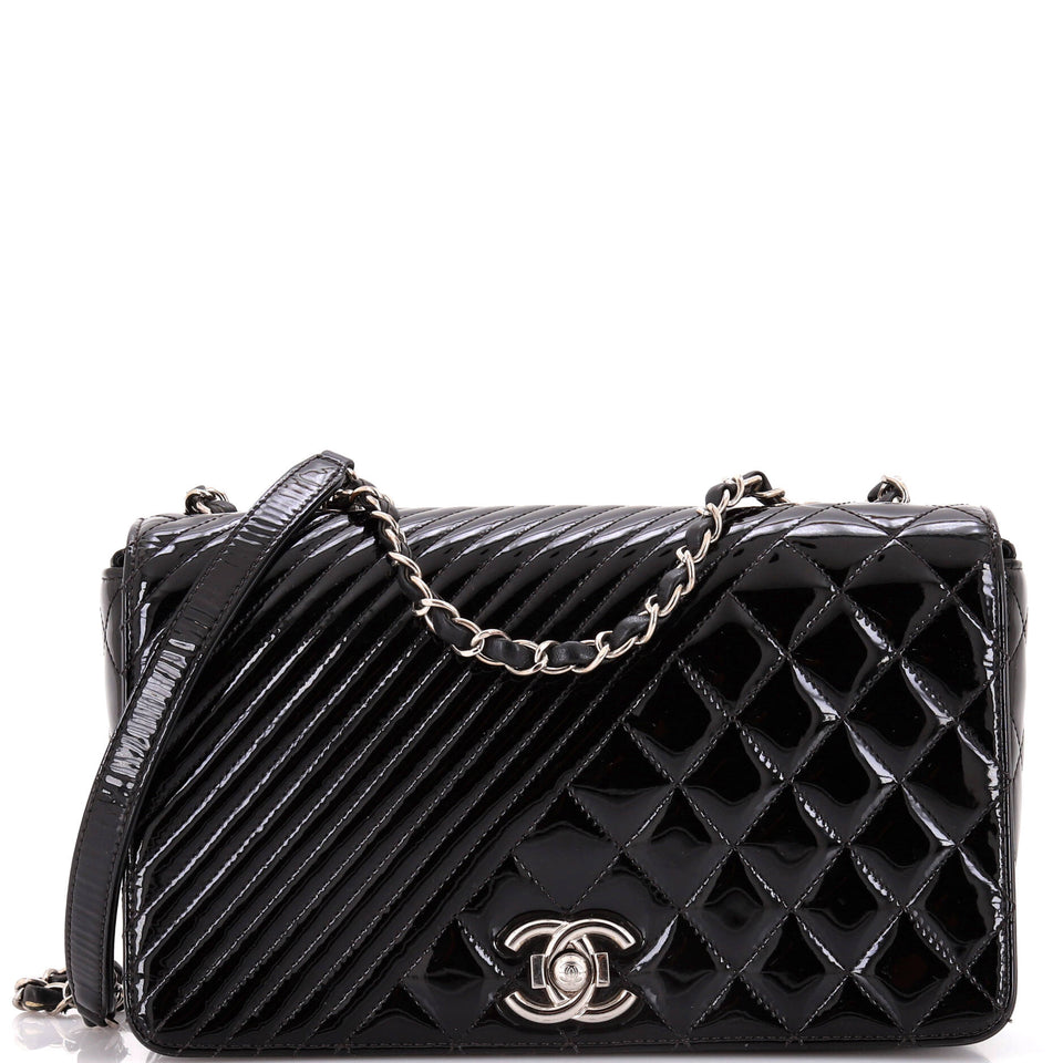 Coco Boy Flap Bag Quilted Patent Medium
