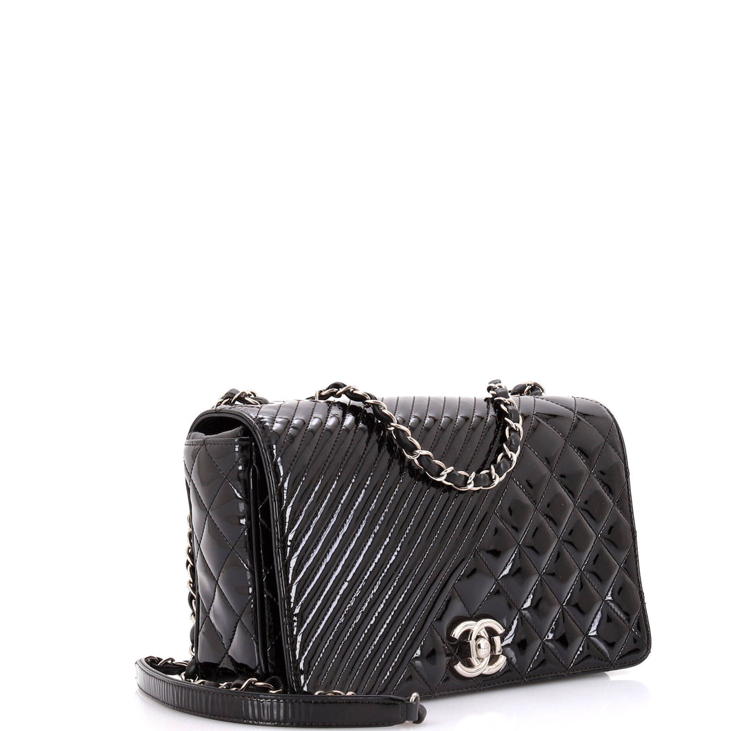 Coco Boy Flap Bag Quilted Patent Medium