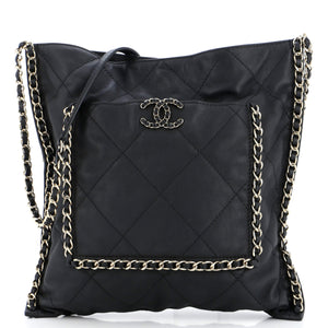Flat Shopping Bag Quilted Calfskin Medium