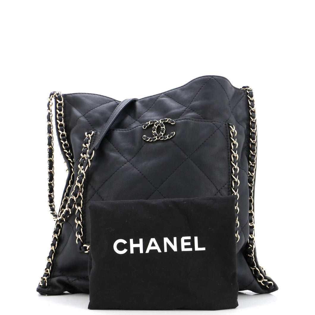Flat Shopping Bag Quilted Calfskin Medium