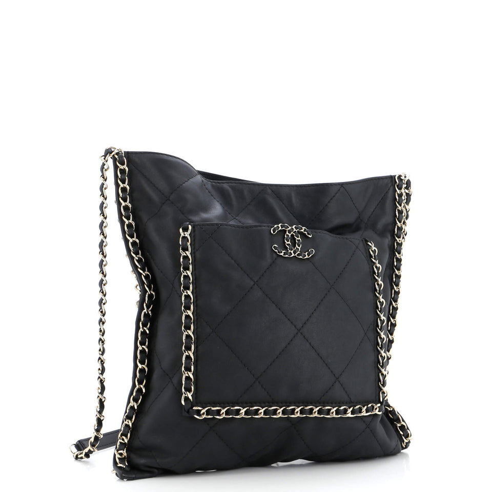 Flat Shopping Bag Quilted Calfskin Medium