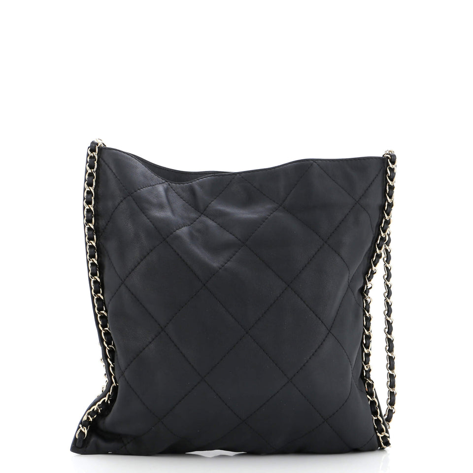 Flat Shopping Bag Quilted Calfskin Medium