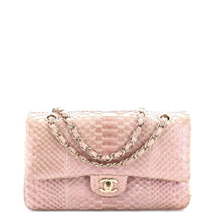 Classic Double Flap Bag Iridescent Python Medium
