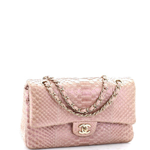 Classic Double Flap Bag Iridescent Python Medium