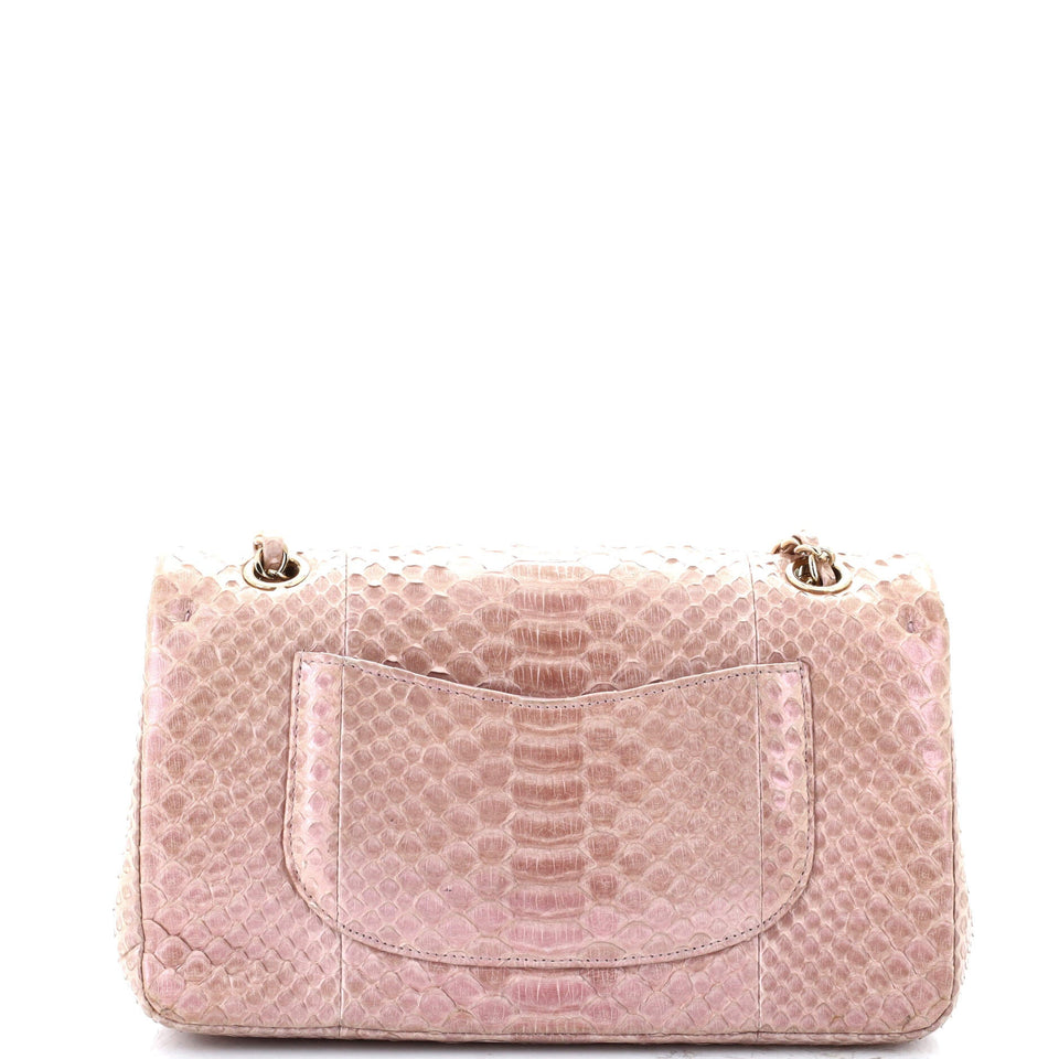 Classic Double Flap Bag Iridescent Python Medium