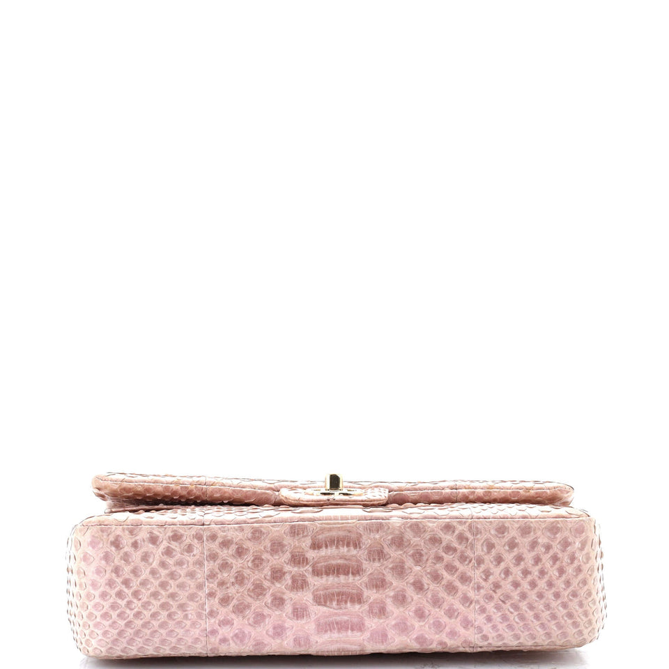 Classic Double Flap Bag Iridescent Python Medium