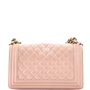 Boy Flap Bag Quilted Iridescent Glazed Calfskin Old Medium