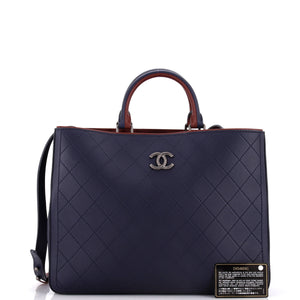 CC Shopping Tote Stitched Bullskin Large